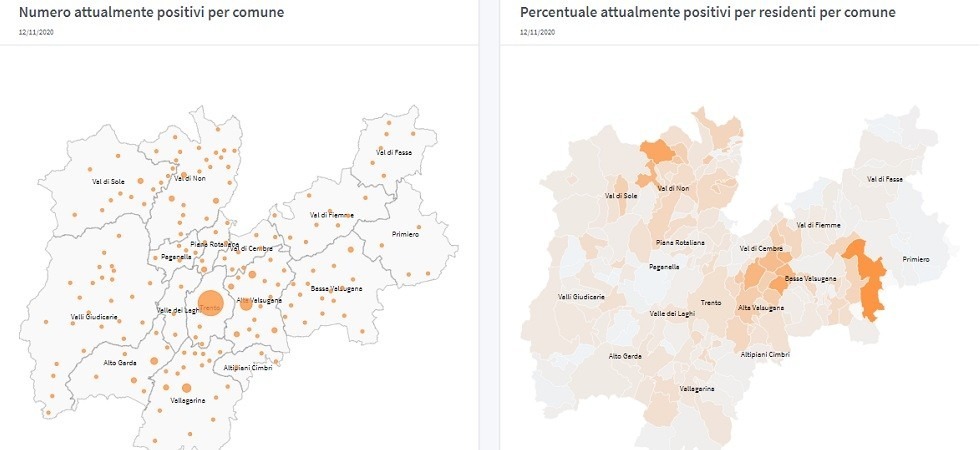 Coronavirus in Trentino, oltre 40 contagi a Pergine e più di 20 a Rovereto